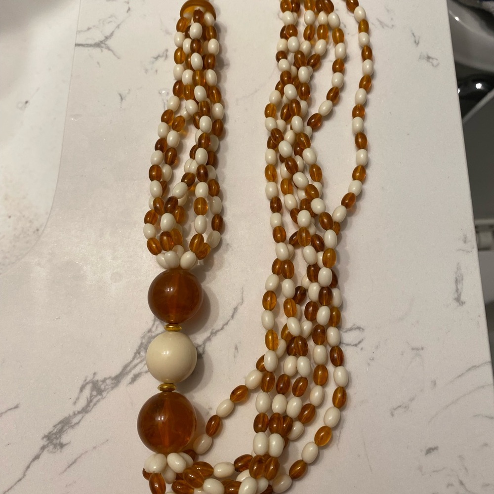 Plastic beaded necklace